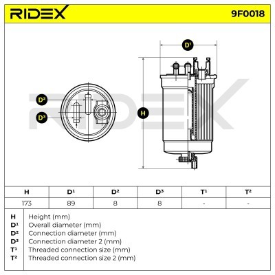 Filtr Paliwa RIDEX 9F0018 9F0018 - foto 5