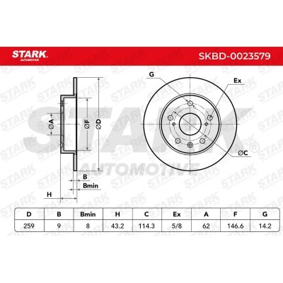 Tarcza hamulcowa Stark SKBD-0023579 SKBD-0023579 - foto 6