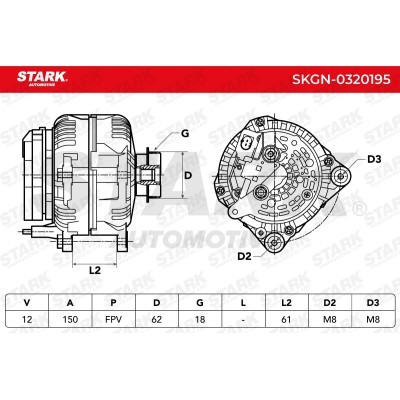 Alternator Stark SKGN-0320195 SKGN-0320195 - foto 7