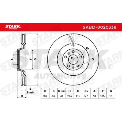 Tarcza hamulcowa Stark SKBD-0020338 SKBD-0020338 - foto 5