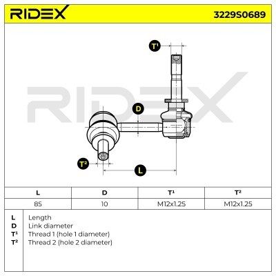 Łącznik Stabilizatora RIDEX 3229S0689 3229S0689 - foto 5