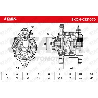 Alternator Stark SKGN-0321070 SKGN-0321070 - foto 6