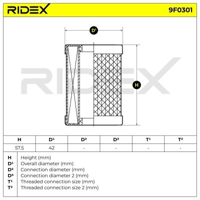 Filtr Paliwa RIDEX 9F0301 9F0301 - foto 5