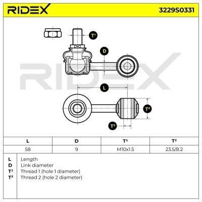 Łącznik Stabilizatora RIDEX 3229S0331 3229S0331 - foto 6
