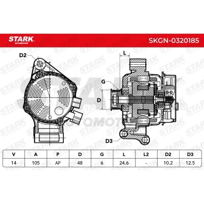 Alternator Stark SKGN-0320185 SKGN-0320185 - foto 7