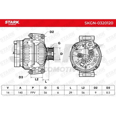 Alternator Stark SKGN-0320120 SKGN-0320120 - foto 9