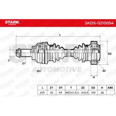 Półoś Napędowa Stark SKDS-0210054 SKDS-0210054 - foto 6