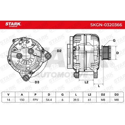 Alternator Stark SKGN-0320366 SKGN-0320366 - foto 5