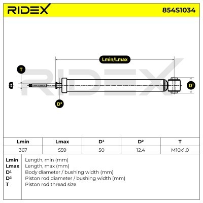 Amortyzator RIDEX 854S1034 854S1034 - foto 5