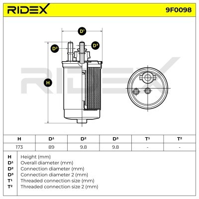 Filtr Paliwa RIDEX 9F0098 9F0098 - foto 7