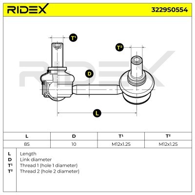 Łącznik Stabilizatora RIDEX 3229S0554 3229S0554 - foto 5