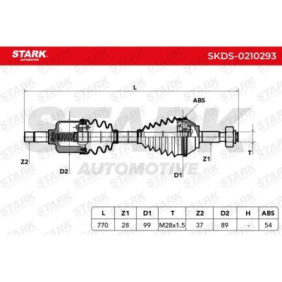 Półoś Napędowa Stark SKDS-0210293 SKDS-0210293 - foto 6