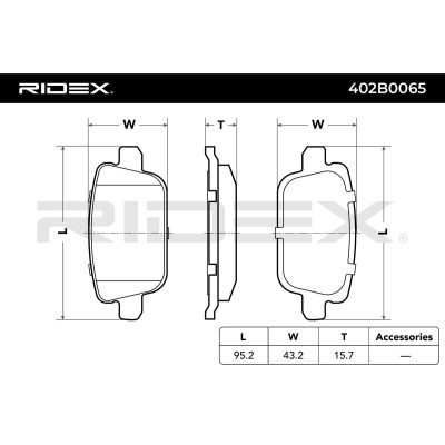 Klocki hamulcowe RIDEX 402B0065 402B0065 - foto 3