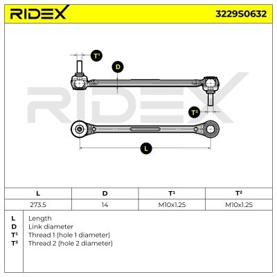 Łącznik Stabilizatora RIDEX 3229S0632 3229S0632 - foto 5