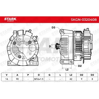 Alternator Stark SKGN-0320408 SKGN-0320408 - foto 5