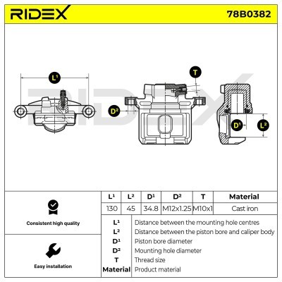 Zacisk Hamulcowy RIDEX 78B0382 78B0382 - foto 6