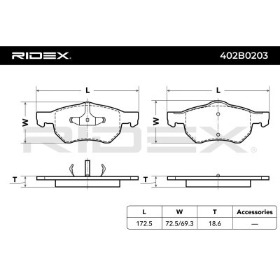 Klocki hamulcowe RIDEX 402B0203 402B0203 - foto 6