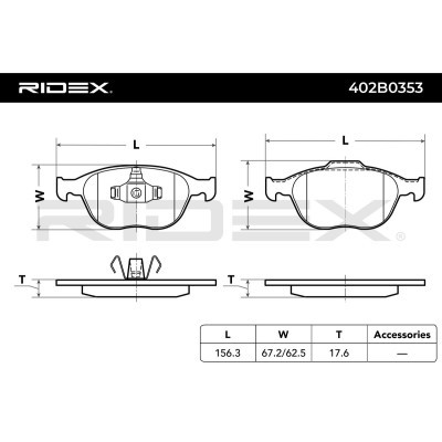 Klocki hamulcowe RIDEX 402B0353 402B0353 - foto 3
