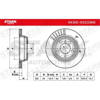 Tarcza hamulcowa Stark SKBD-0023366 SKBD-0023366 - foto 5