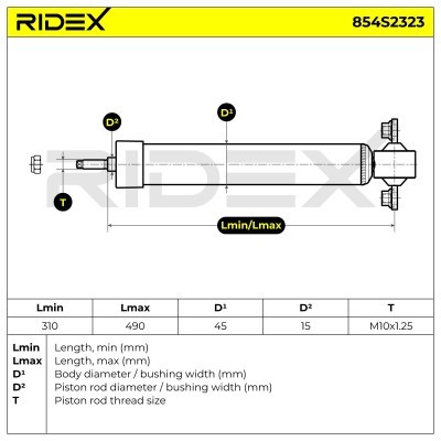 Amortyzator RIDEX 854S2323 854S2323 - foto 8