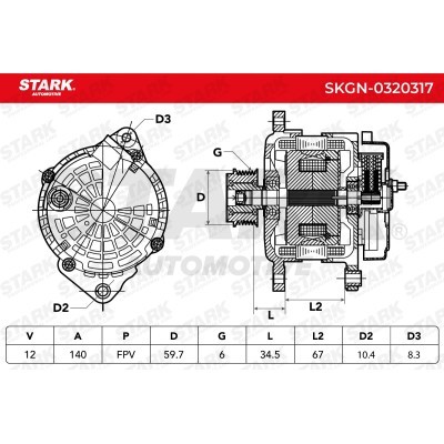 Alternator Stark SKGN-0320317 SKGN-0320317 - foto 7