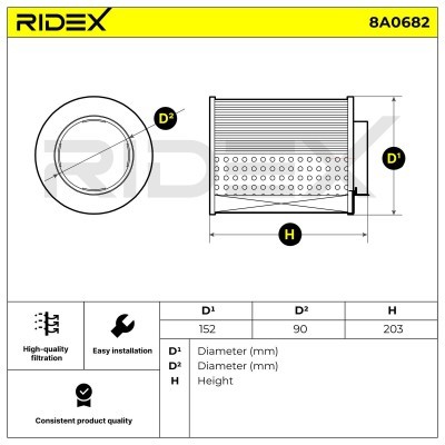 Filtr Powietrza RIDEX 8A0682 8A0682 - foto 6