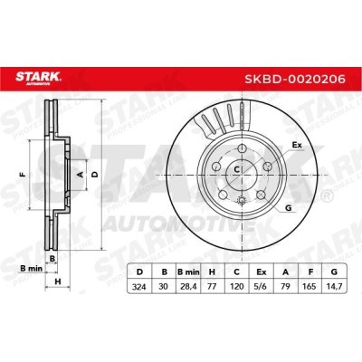 Tarcza hamulcowa Stark SKBD-0020206 SKBD-0020206 - foto 5