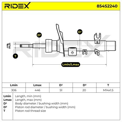 Amortyzator RIDEX 854S2240 854S2240 - foto 6