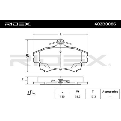 Klocki hamulcowe RIDEX 402B0086 402B0086 - foto 3