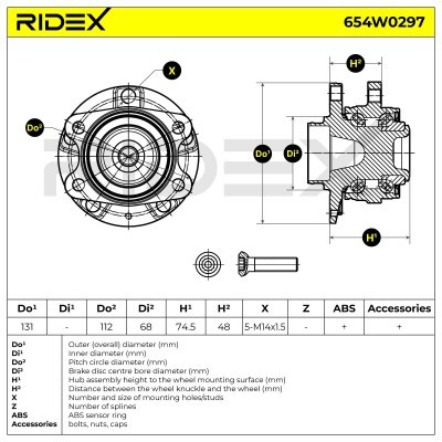 Łożysko Koła RIDEX 654W0297 654W0297 - foto 3