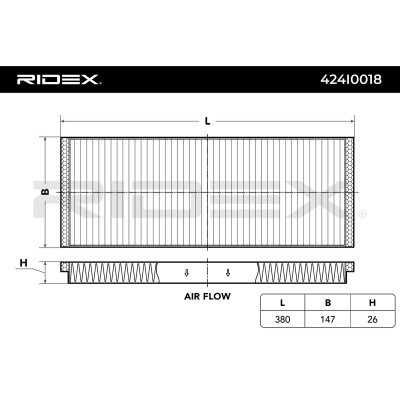 Filtr Kabinowy RIDEX 424I0018 424I0018 - foto 4