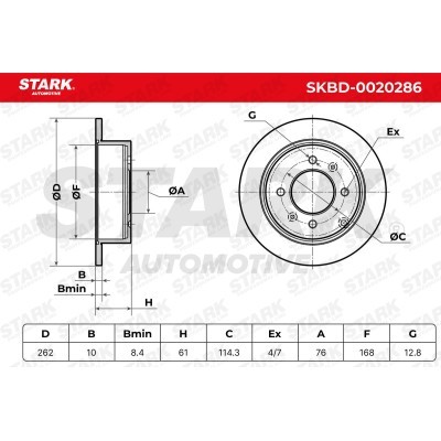 Tarcza hamulcowa Stark SKBD-0020286 SKBD-0020286 - foto 7