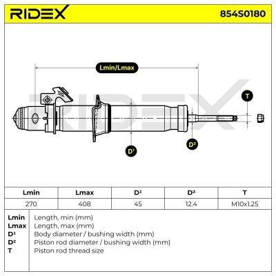 Amortyzator RIDEX 854S0180 854S0180 - foto 8