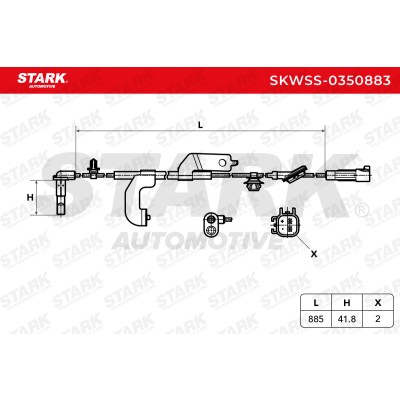 Czujnik ABS Stark SKWSS-0350883 SKWSS-0350883 - foto 7