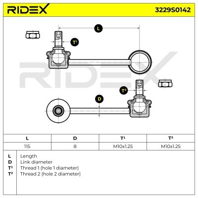 Łącznik Stabilizatora RIDEX 3229S0142 3229S0142 - foto 6