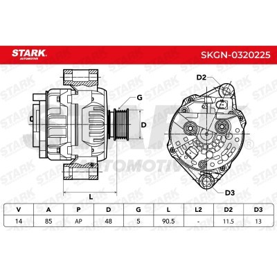 Alternator Stark SKGN-0320225 SKGN-0320225 - foto 6