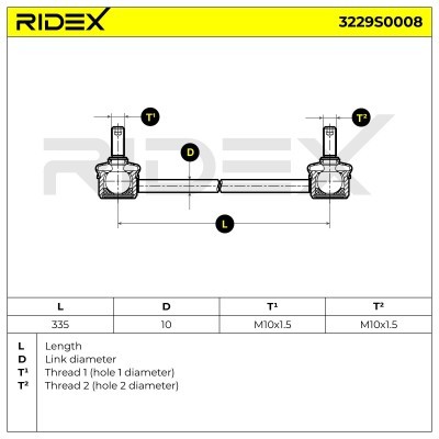 Łącznik Stabilizatora RIDEX 3229S0008 3229S0008 - foto 6