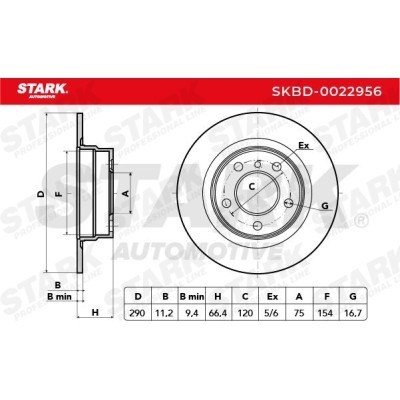 Tarcza hamulcowa Stark SKBD-0022956 SKBD-0022956 - foto 5
