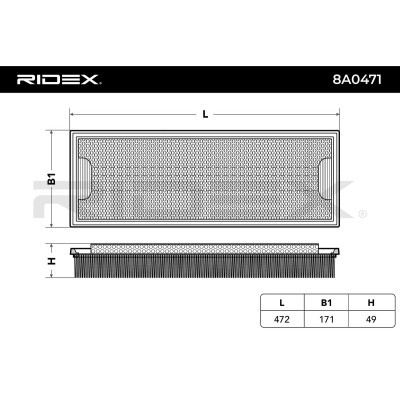 Filtr Powietrza RIDEX 8A0471 8A0471 - foto 4