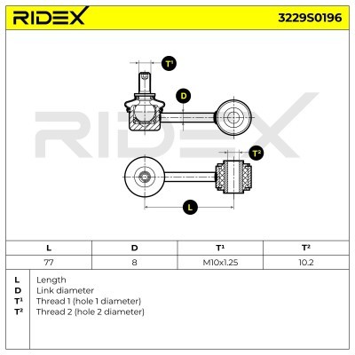 Łącznik Stabilizatora RIDEX 3229S0196 3229S0196 - foto 5