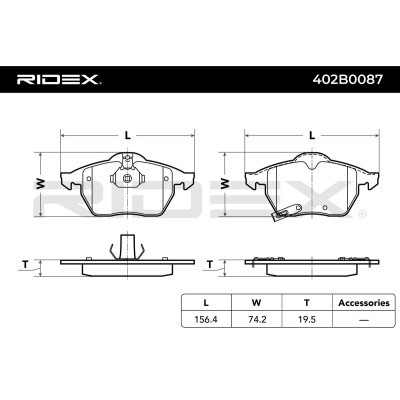 Klocki hamulcowe RIDEX 402B0087 402B0087 - foto 3