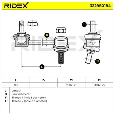 Łącznik Stabilizatora RIDEX 3229S0184 3229S0184 - foto 7