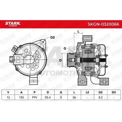 Alternator Stark SKGN-0320066 SKGN-0320066 - foto 6