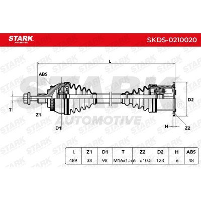 Półoś Napędowa Stark SKDS-0210020 SKDS-0210020 - foto 6