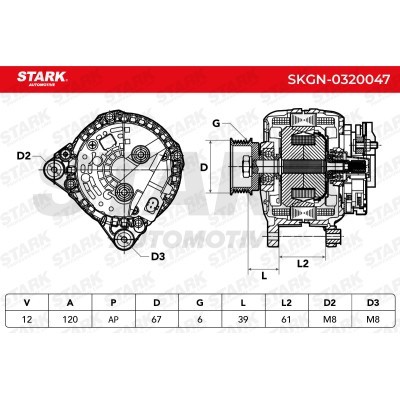 Alternator Stark SKGN-0320047 SKGN-0320047 - foto 5