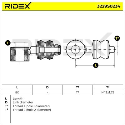 Łącznik Stabilizatora RIDEX 3229S0234 3229S0234 - foto 5