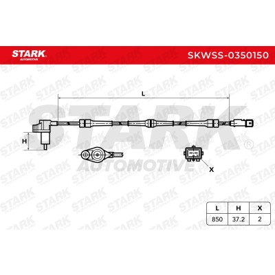 Czujnik ABS Stark SKWSS-0350150 SKWSS-0350150 - foto 5