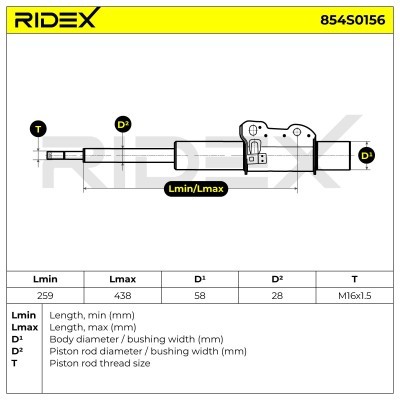 Amortyzator RIDEX 854S0156 854S0156 - foto 6
