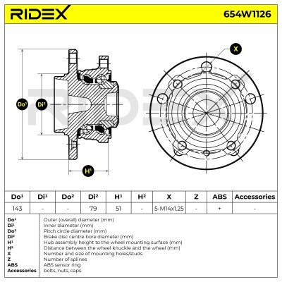 Łożysko Koła RIDEX 654W1126 654W1126 - foto 9