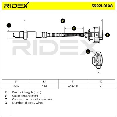 Sonda Lambda RIDEX 3922L0108 3922L0108 - foto 6